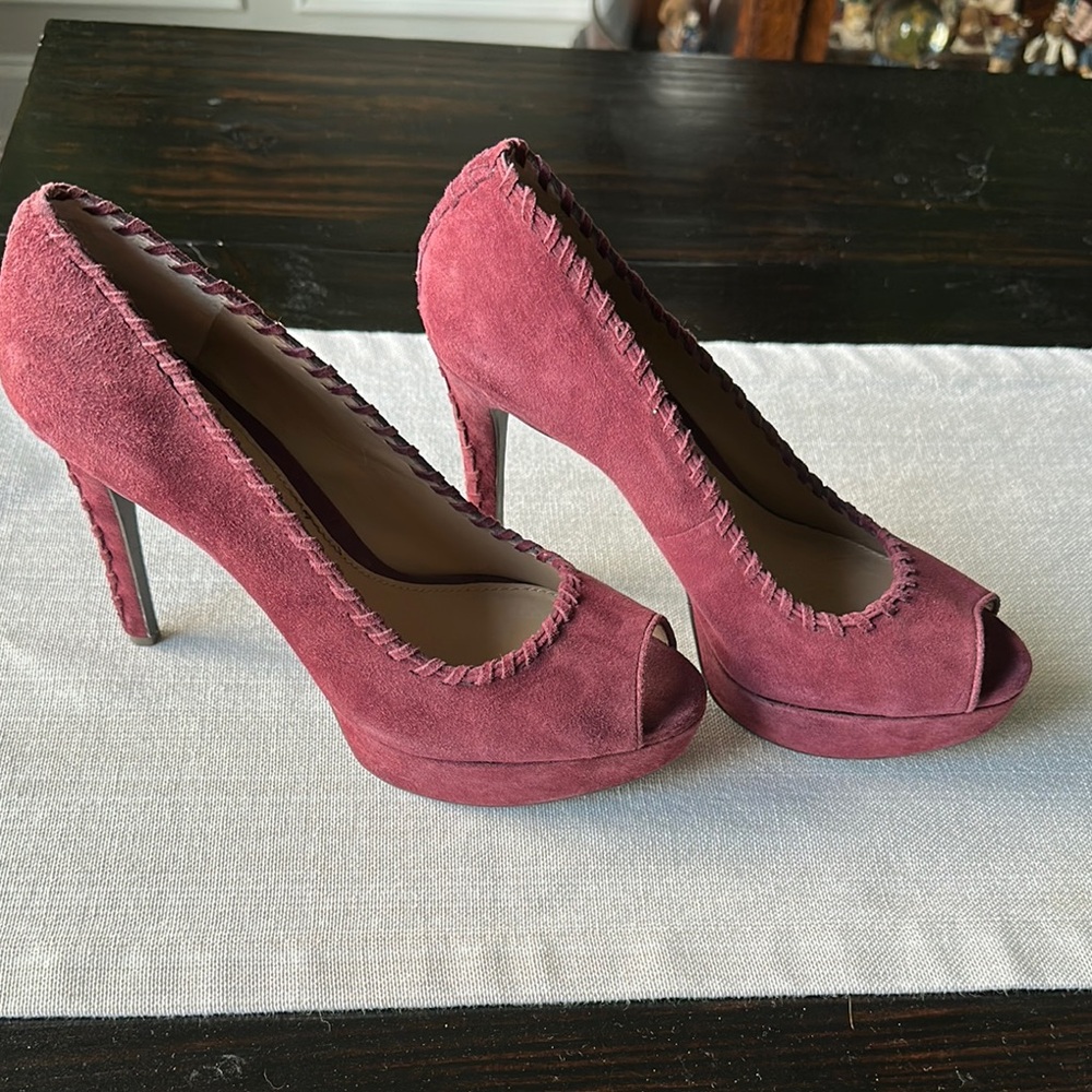 Antonio Melani Peep-Toe Suede High Heels Size 8